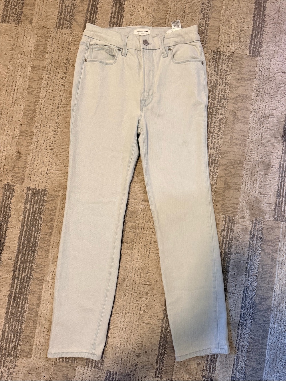 Good American Light Wash Cropped Ankle Jeans